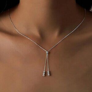 925 Sterling Silver Elegant Adjustable Necklace